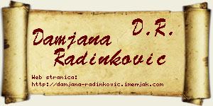 Damjana Radinković vizit kartica